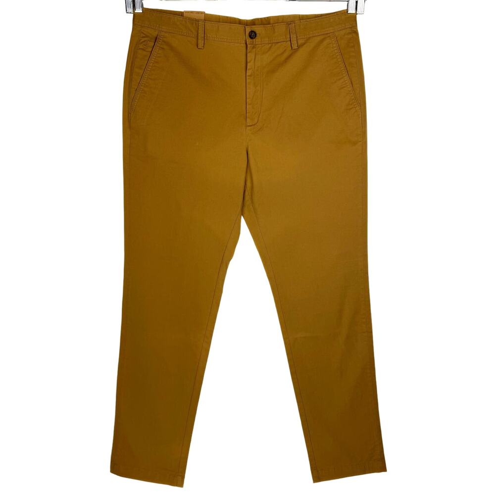 NWT‎ Cigar Couture Tan Cotton Basic Straight Leg Chino Pants Men 38